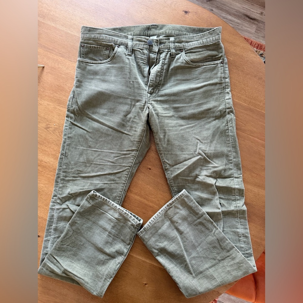 Double RL (RRL) Olive Corduroy Pants